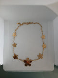 Collar Acero Dorado Flor
