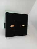 Aretes Rata Acero Dorado Corazón