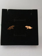 Aretes Rata Acero Dorado Corazón