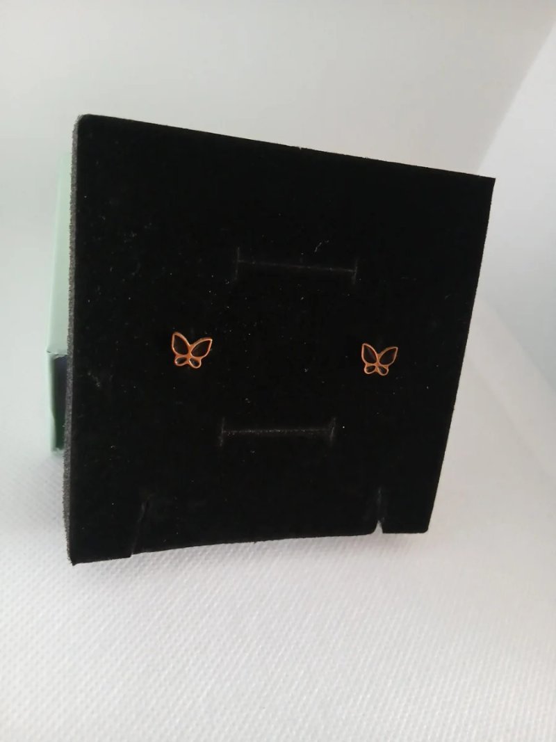 Aretes Mariposa Acero Dorado