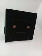 Aretes Mariposa Acero Dorado