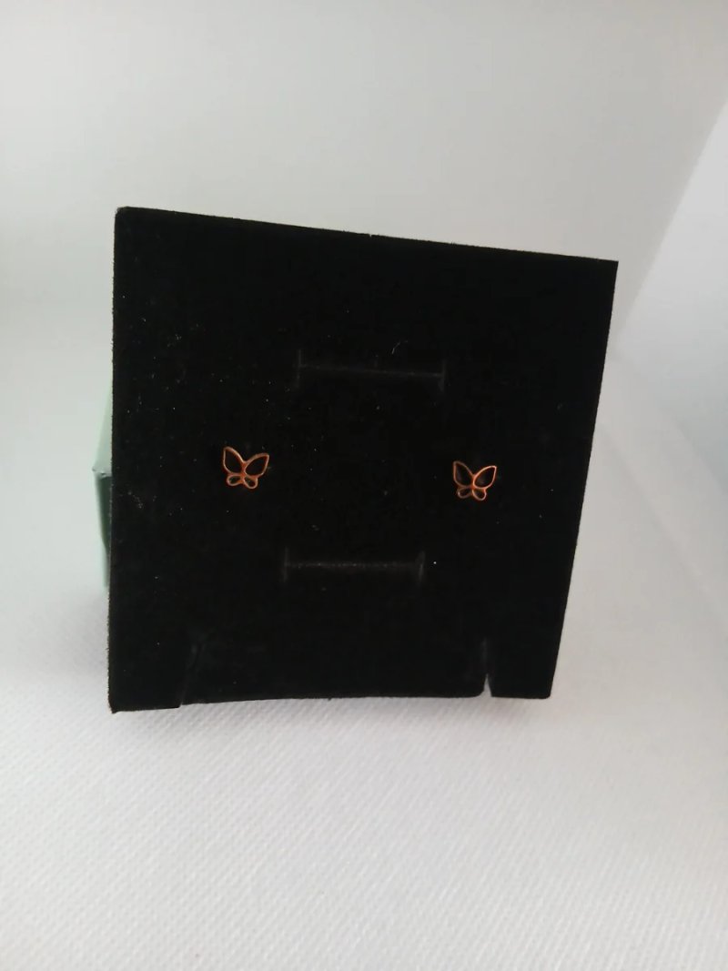 Aretes Mariposa Acero Dorado