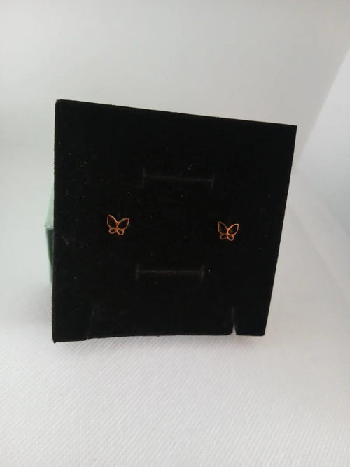 Aretes Mariposa Acero Dorado