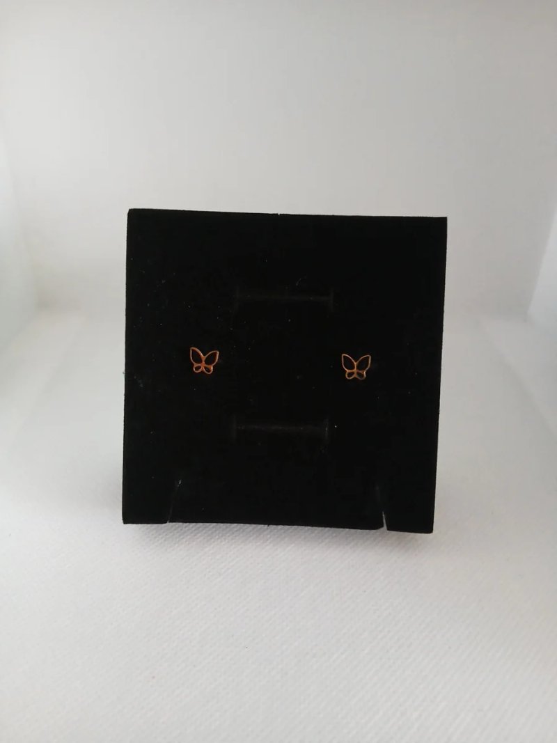 Aretes Mariposa Acero Dorado