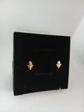 Aretes Micrófono Acero Dorado