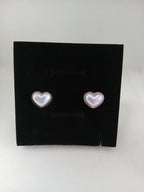Pendientes Corazón Perla Acero Plateado
