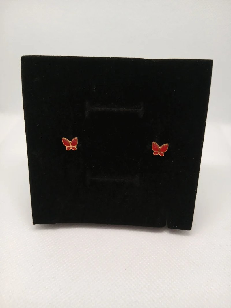 Aretes Mariposa Acero Dorado