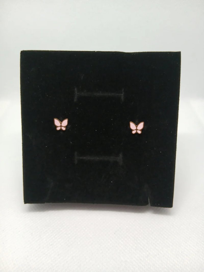 Aretes Mariposa Acero Dorado
