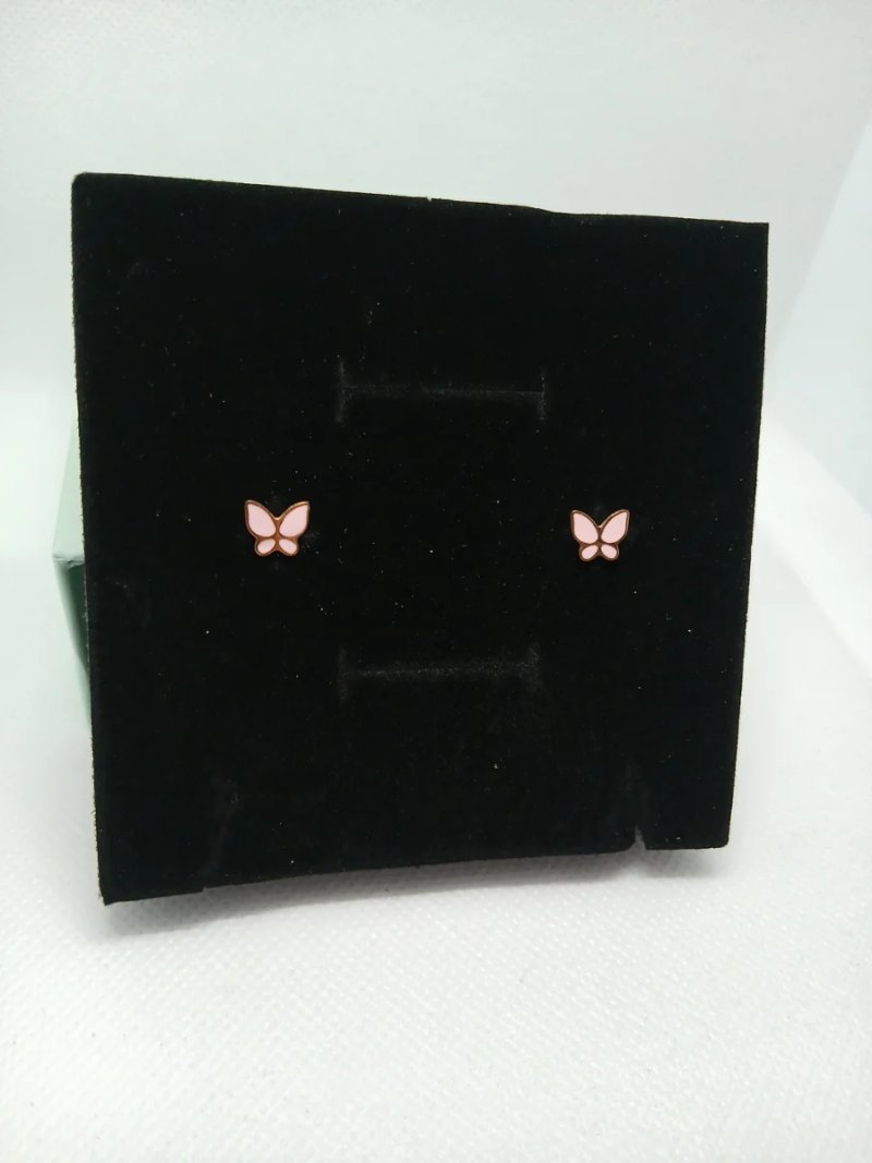 Aretes Mariposa Acero Dorado