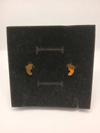 Aretes Piecito Acero Dorado