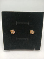 Aretes Mariposa Brillantes Acero Dorado