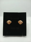 Pendientes Concha Acero Dorado y Perlas