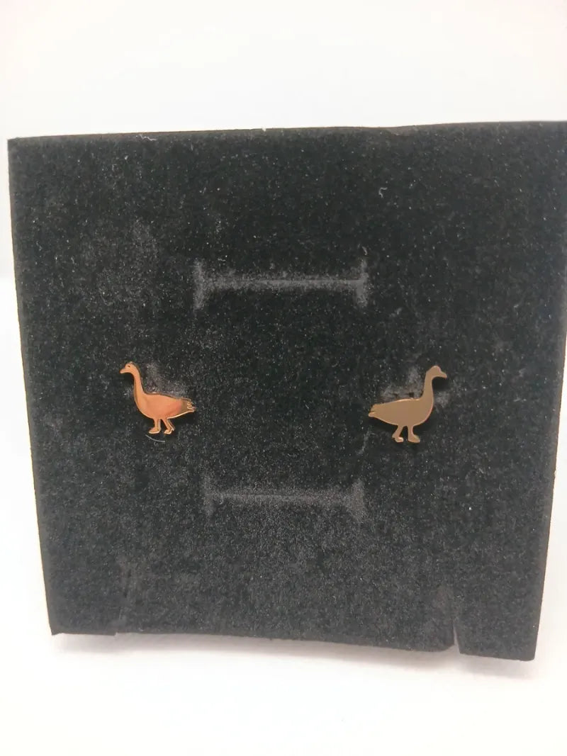 Aretes Patito Acero Dorado