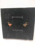 Aretes Patito Acero Dorado