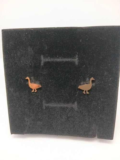 Aretes Patito Acero Dorado