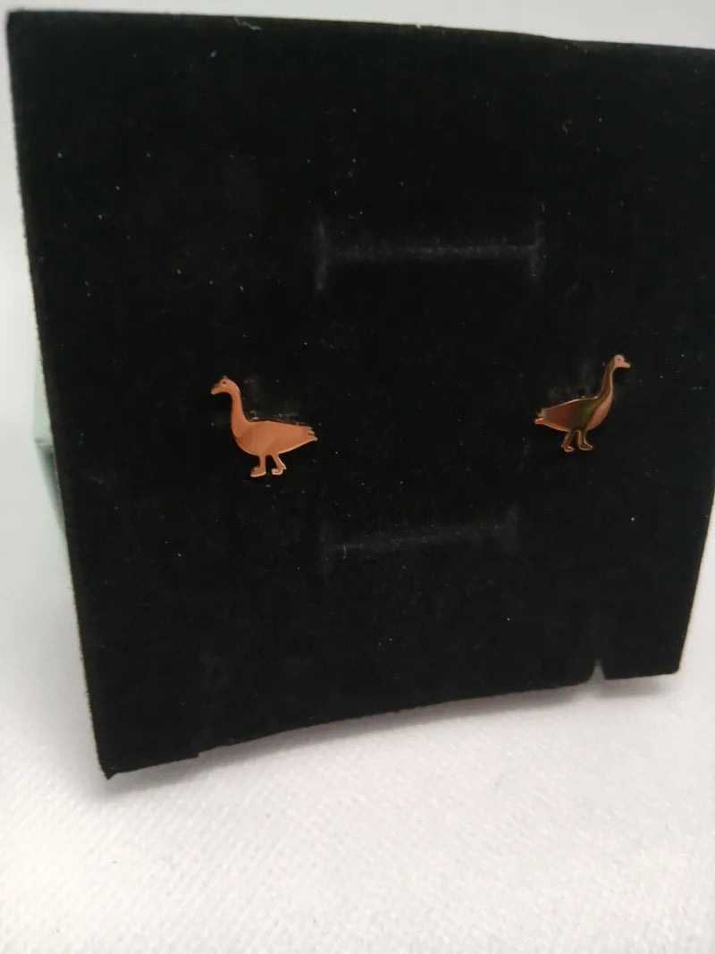 Aretes Patito Acero Dorado