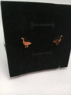 Aretes Patito Acero Dorado