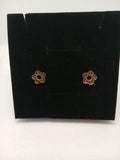 Aretes Flor Acero Dorado