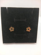 Aretes Flor Acero Dorado