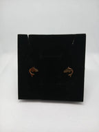 Aretes de Delfín en Acero Dorado