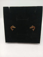 Aretes de Delfín en Acero Dorado