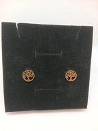 Aretes Árbol Acero Dorado