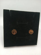 Aretes Árbol Acero Dorado