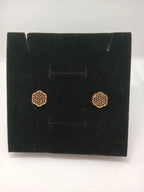 Aretes Acero Dorado con Pedrería