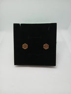 Aretes Acero Dorado con Pedrería