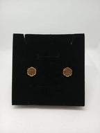 Aretes Acero Dorado con Pedrería