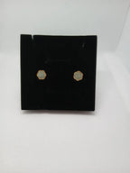 Aretes Acero Dorado con Pedrería