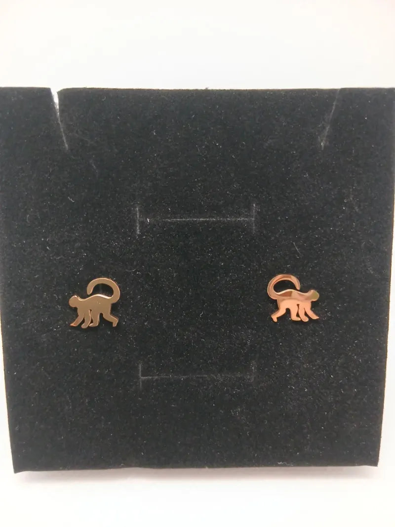 Aretes Mico Acero Dorado
