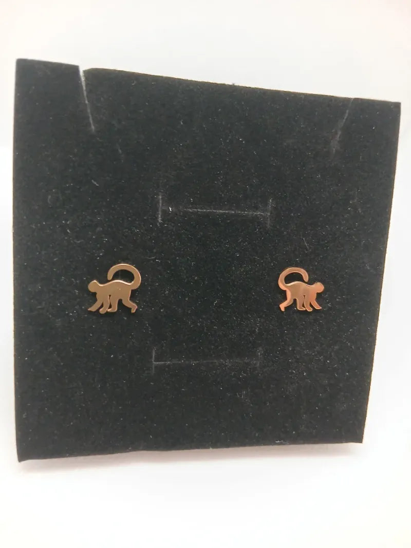 Aretes Mico Acero Dorado