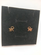Aretes Mico Acero Dorado