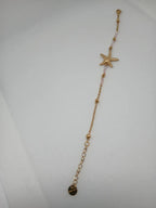 Pulsera Acero Dorado Estrella Mar