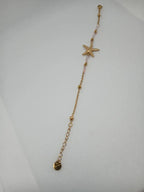 Pulsera Acero Dorado Estrella Mar