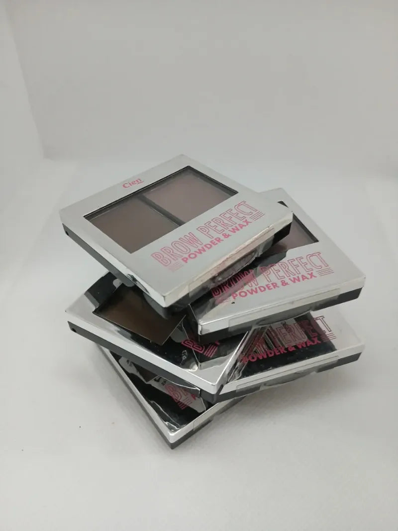 Cien Brow Perfect Dúo Sombra y Cera Castaño