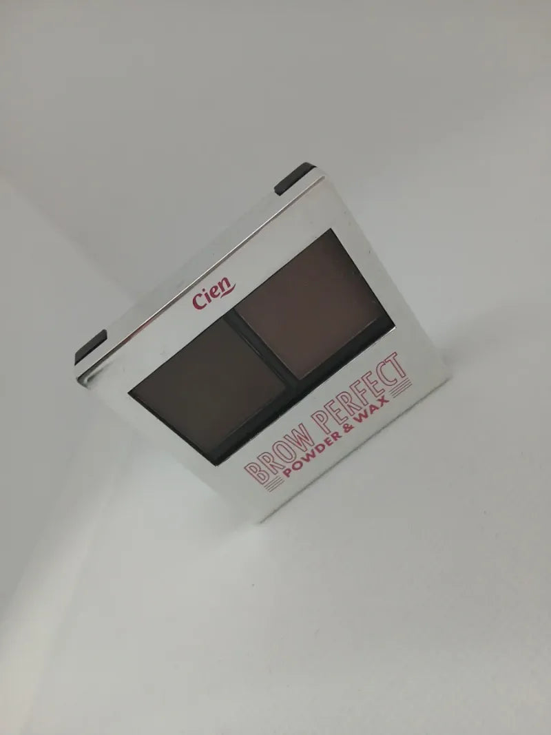 Cien Brow Perfect Dúo Sombra y Cera Castaño