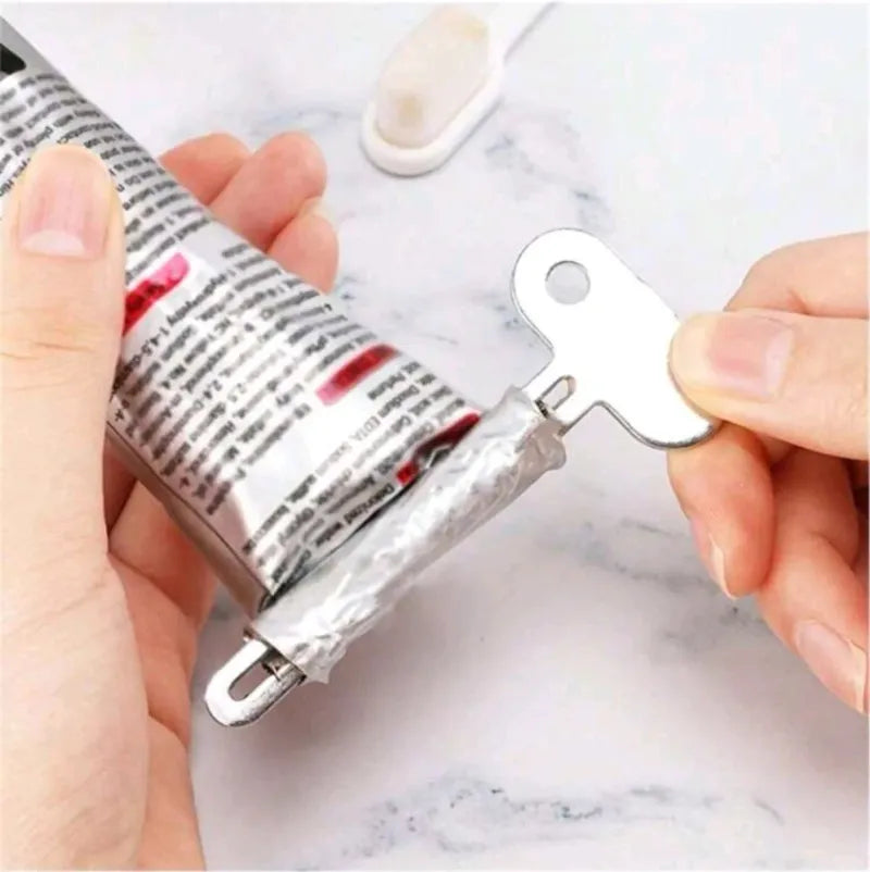 Exprimidor pasta dientes manual plata