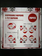 20 Servilletas Papel Navidad Gnomo 3 Capas