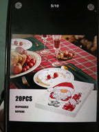 20 Servilletas Papel Navidad Gnomo 3 Capas