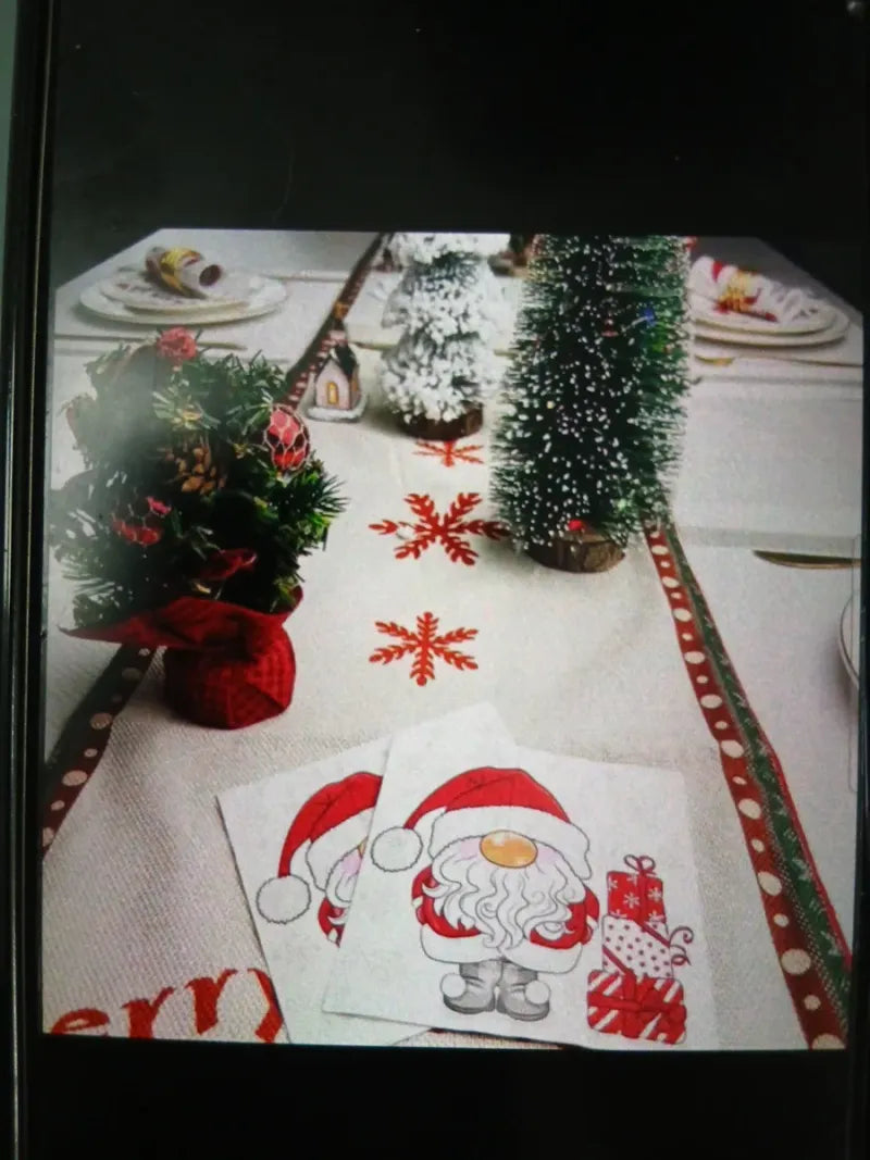 20 Servilletas Papel Navidad Gnomo 3 Capas