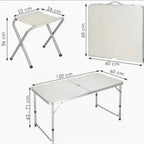 Mesa Plegable Camping Aluminio Portátil