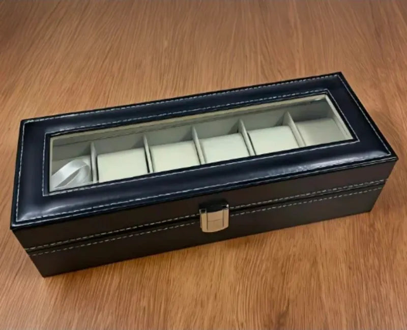 Organizador de Relojes 6 Compartimentos Negro