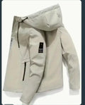 Chaqueta Beige Ligera con Capucha