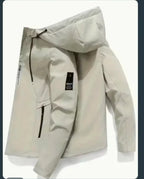 Chaqueta Beige Ligera con Capucha