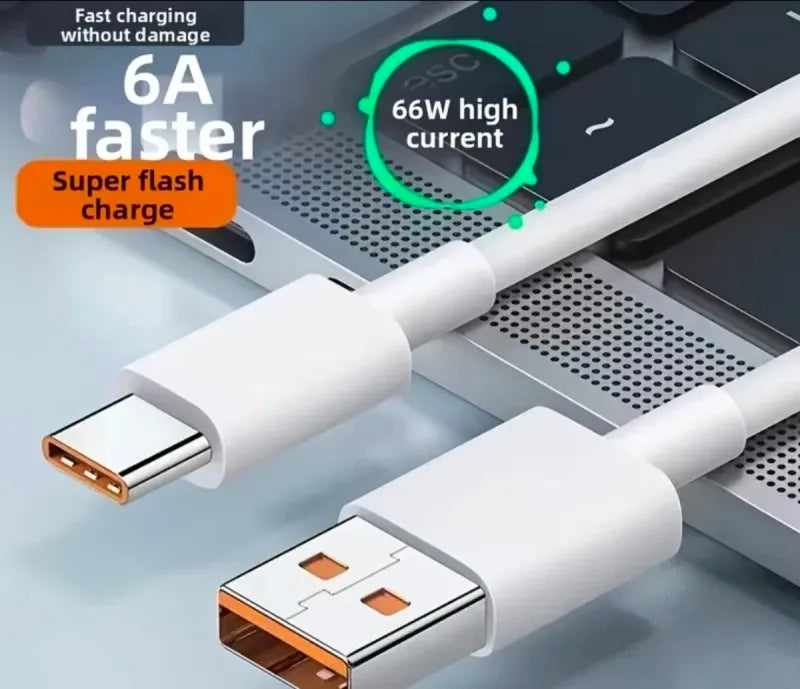 Cable USB-C Carga Rápida 6A de 1 metro