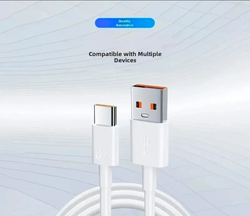 Cable USB-C Carga Rápida 6A de 1 metro
