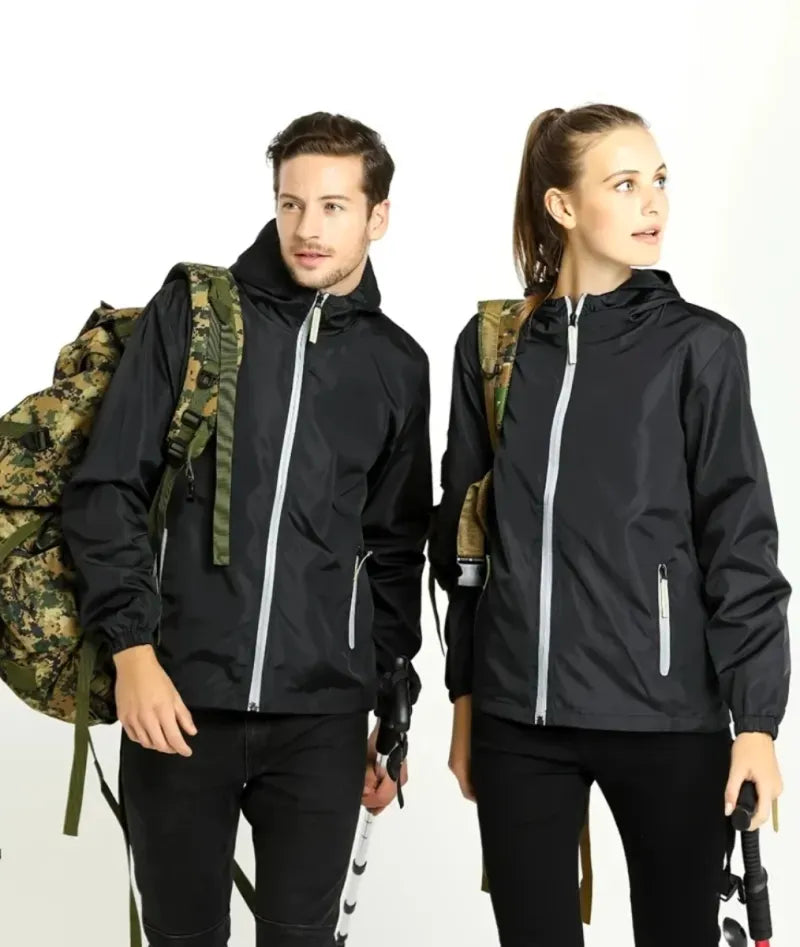 Chaqueta Verano Negra con Capucha Talla L y XL