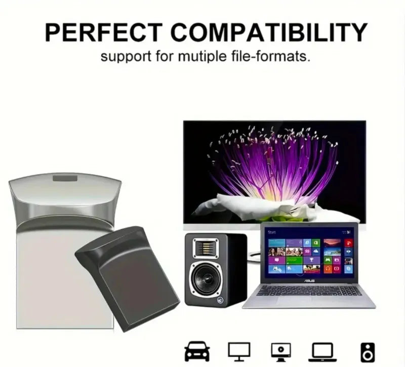 Memoria USB Mini Metal Negro/Plata, 2 Modelos